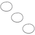 Three 3-inch nickel-plated binding O-ring hinged book binder rings