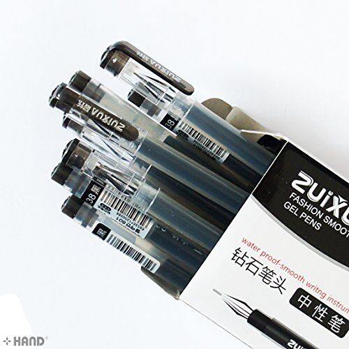 Assorted colours of CS-801 extra fine point pens arranged neatly.