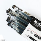 Assorted colours of CS-801 extra fine point pens arranged neatly.