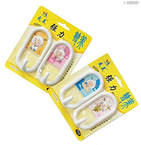 Close-up of a cartoon stick on hook featuring a playful character.