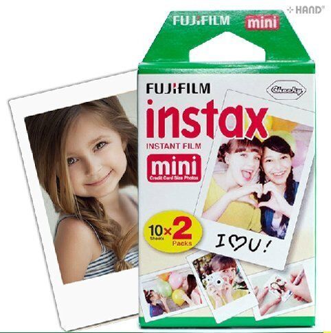 Two packs of Fujifilm Instax Mini Film with 20 sheets each.
