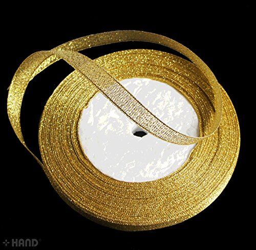 Display of gold and silver glitter ribbons together