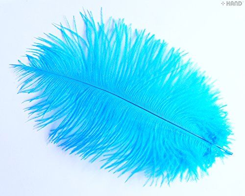 Natural Ostrich Feathers appx 10" - Pack of 10 (sea blue)