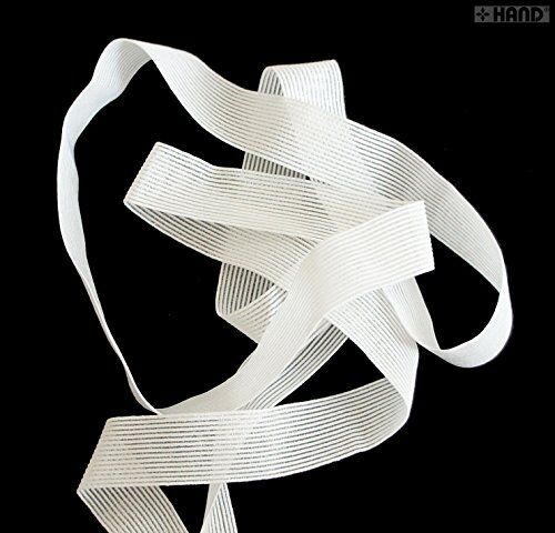 Pack of 10 metres of off white underwear elastic displayed