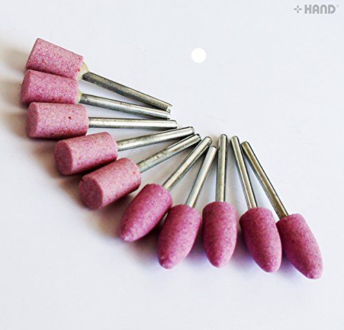 Cylindrical grinding stones in a Dremel shank mounted set