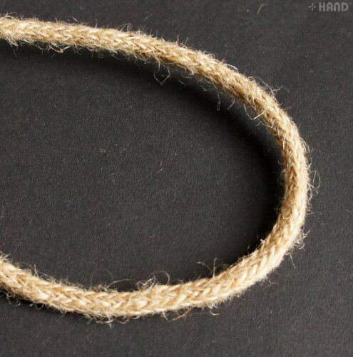 Roll of Brown Fine Plait Rough Rope Cord String measuring 8 metres