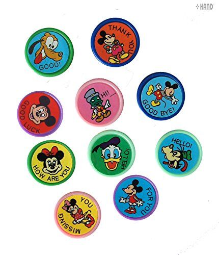 Minnie Mouse rubber stamp in a round shape
