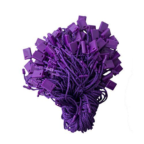 Pack of 1000 purple nylon string hang tags, 20cm length.