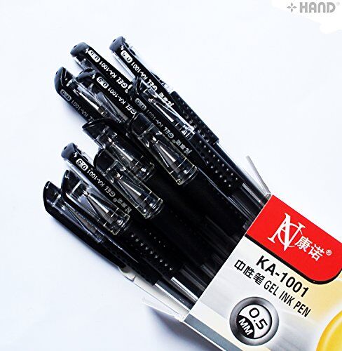 Pack of 12 fine point gel ink pens in black