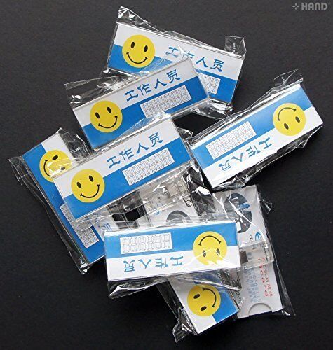 Pack of 10 hard plastic name ID badges in clear view