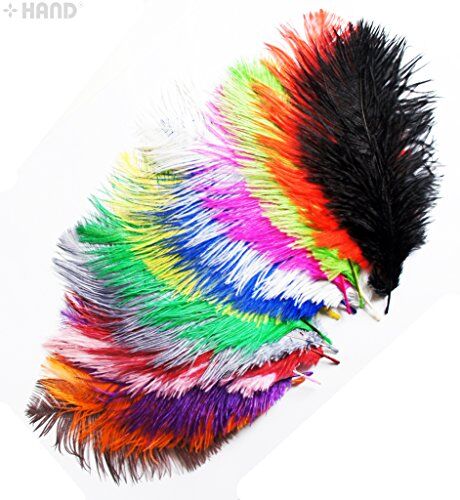Natural Ostrich Feathers appx 10" - Pack of 10 (sea blue)