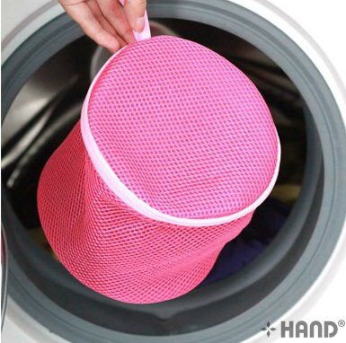Large bra wash bag with a zip closure for secure washing