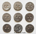 Pack of 20 lead weights, each 25mm and 12g, for sewing projects.