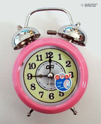 Close-up view of the silent quartz mechanism in the clock