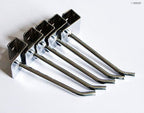 10cm Slatwall Euro Hooks - Arm Retail Shop Display - pack of 5 (SRM02 Heavy Duty Square Shape Backplate)