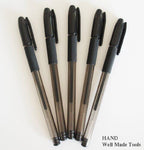 Close-up of a W11 gel ink pen showing fine point tip