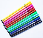 Close-up of washable colour markers showing vibrant hues
