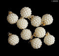 Pack of 10 dangle imitation pearls bead balls in 18mm size.