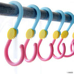 Close-up of the S-shaped swivel hook showing its design
