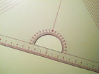 Graders set square with measurements displayed clearly