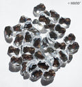 Pack of crystal white rectangular hotfix diamante gems