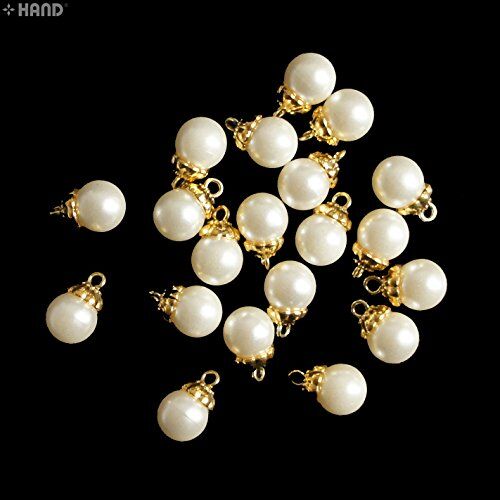 Pack of 20 imitation pearl beads for jewellery making