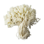 Cream hang tag with nylon string and square snap lock