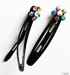 CHC Beautiful Shiny Diamante Crystal Assorted Designs and Colours Hair Clips for All Ages - Pack of 3 Pairs (CHC02)