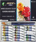Marie's Gouache Paints Set of 18 displayed on a table