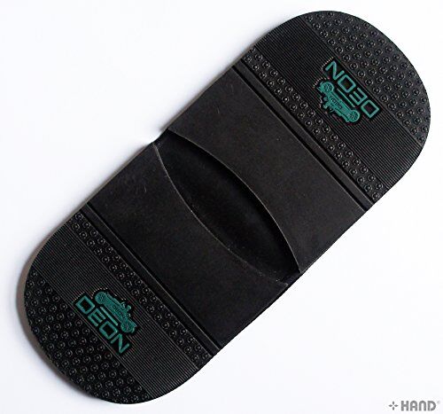 Side view of a large rubber U-shape heel pad