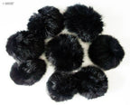 Pack of 8 black rabbit bobble ball trims displayed together