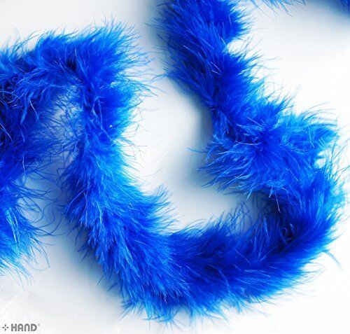Two pieces of crystal blue feather garland displayed together.