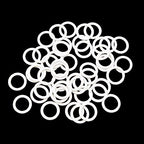 Pack of 50 metal O shape lingerie rings displayed