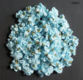 Assorted colour flower trims with bead design in a pack