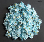 Assorted colour flower trims with bead design in a pack