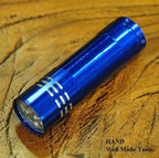 Close-up of a mini torch showing the 9 bright LED lights.