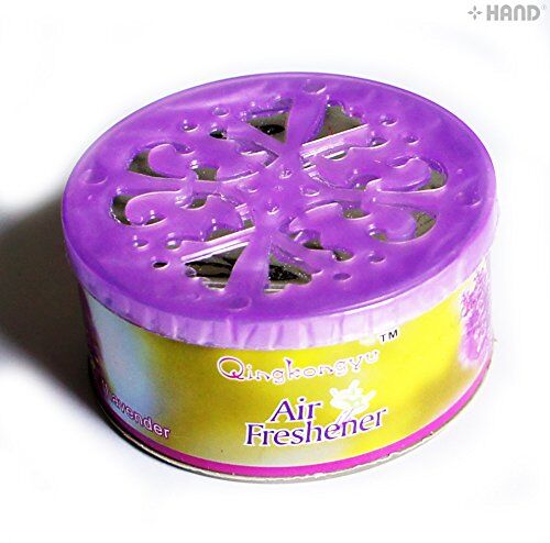 Lavender solid gel air freshener in a decorative setting