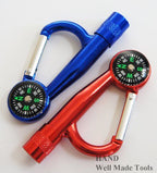Close-up of the durable anodised finish on the carabiner