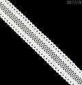 Off white decorative knitted elastic on a spool