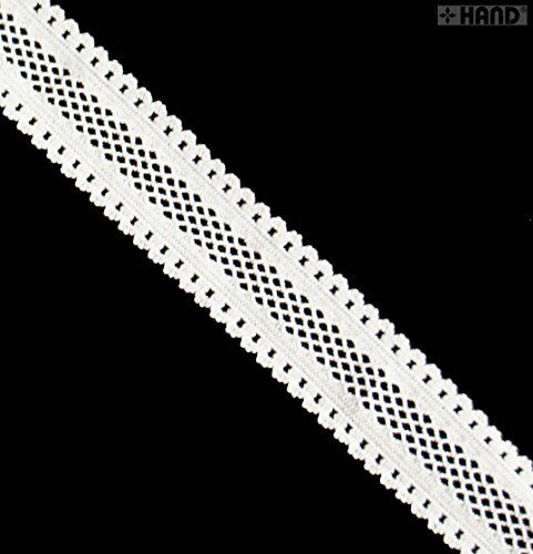 10 metre length of off white net elastic for crafts