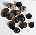 4-part Decorative Top Press Stud Buttons 17mm Assorted Designs - 20 Sets (PBDCM05 Dark Copper)