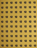 Size 12 round stickers displayed on a white background