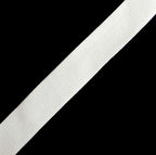 Off white flat smooth knitted elastic on a roll