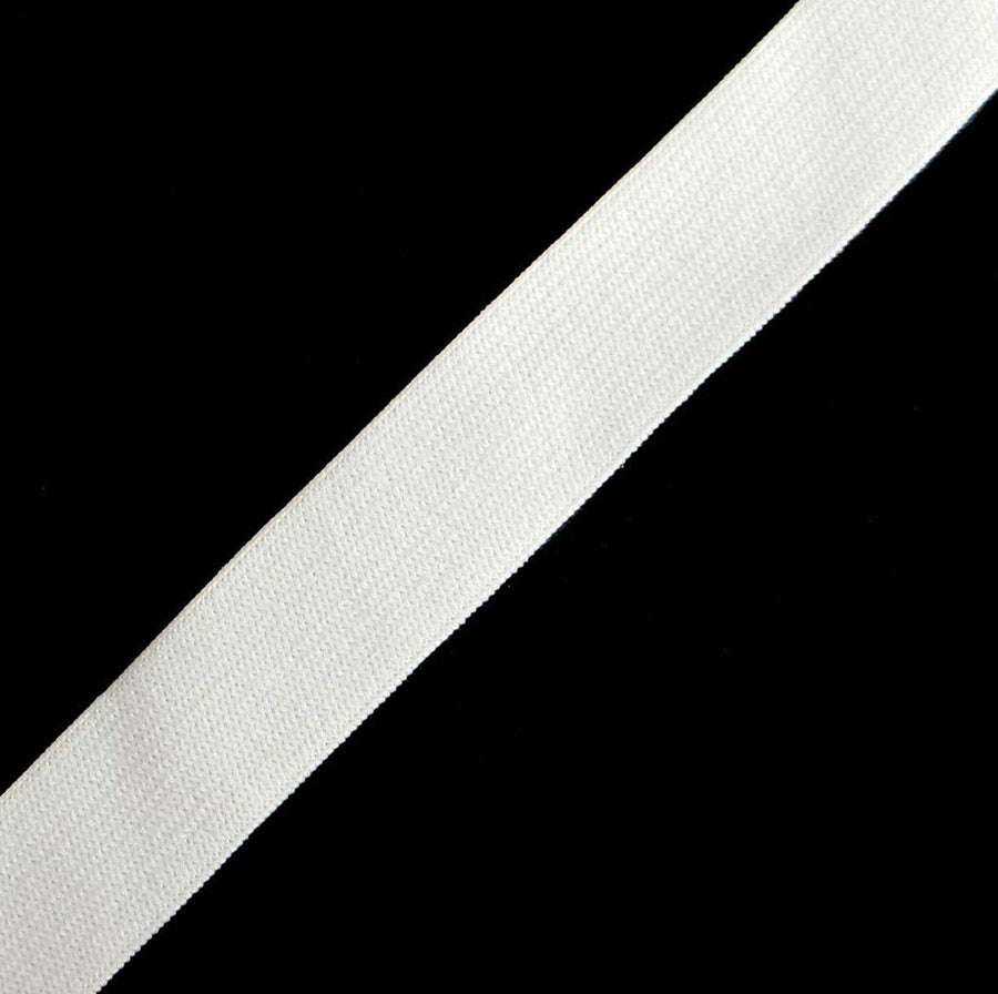 Off White Flat Smooth Knitted Wide Waistband Underwear Elastic - Assorted Width - 10 metres (A15 - 15mm Off White)