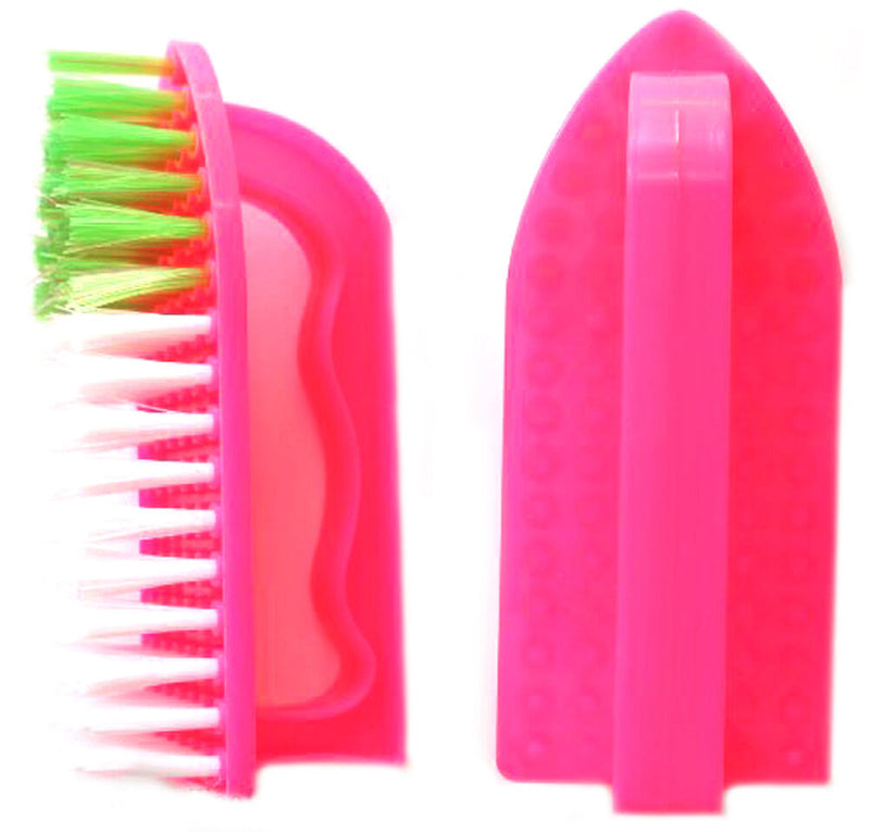 Two general purpose plastic brushes for upholstery cleaning.