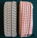 Red and white patterned high strength elastic roll