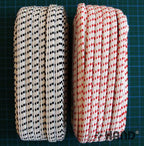Red and white patterned high strength elastic roll