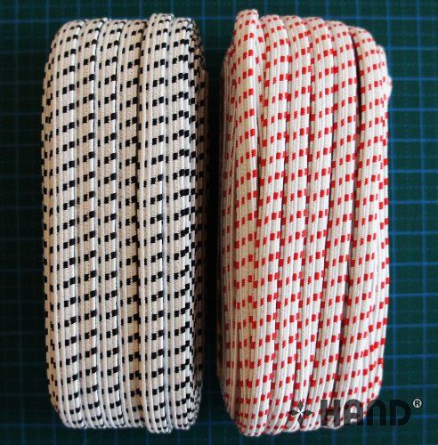 Red and white patterned high strength elastic roll