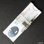 Close-up of a single hard plastic name ID badge