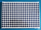 Pack of self-adhesive round labels in black, 13mm diameter